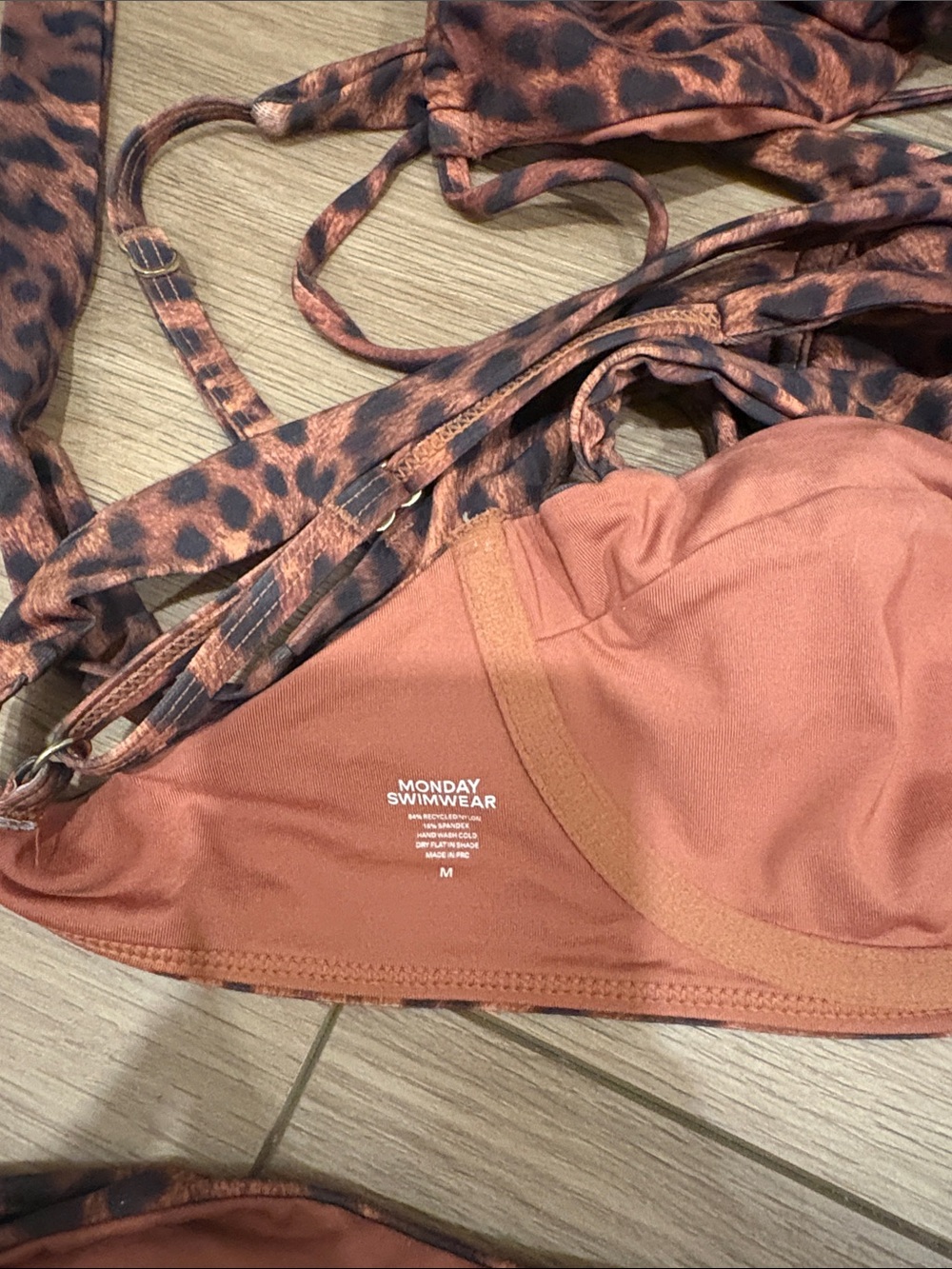 Monday Swimwear Leopard Print Bikini Set - Rust - Picture 3 of 4